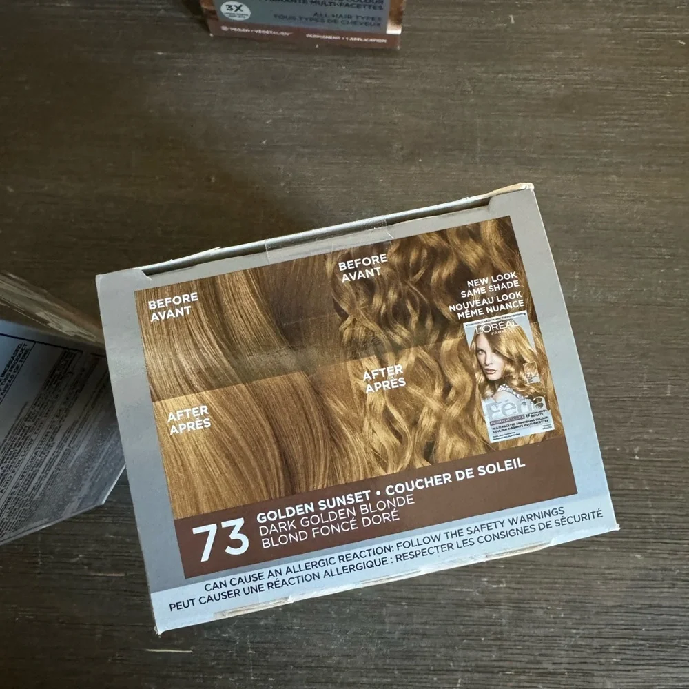 2pk L'Oreal Feria Shimmering Permanent Hair Colour  #73 Dark Golden Blon…